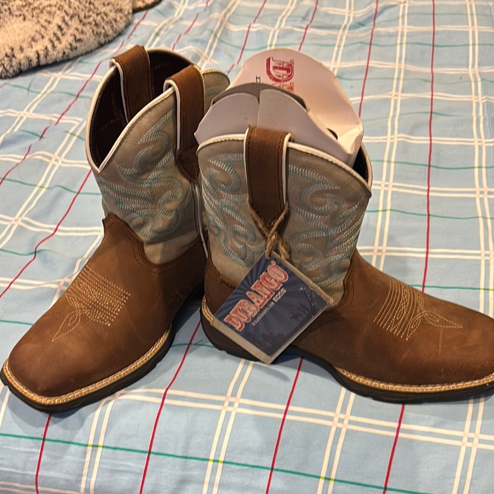 Brown and Gray Cowboy Boots